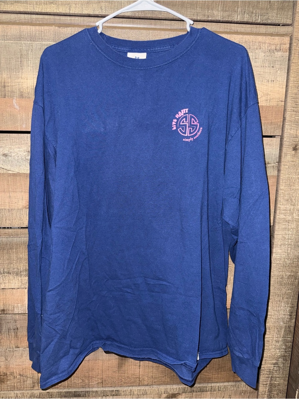 Simply Southern Long Sleeve Navy Logo Tee